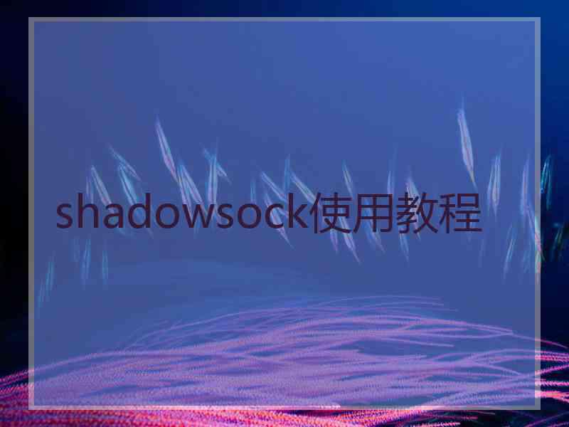 shadowsock使用教程