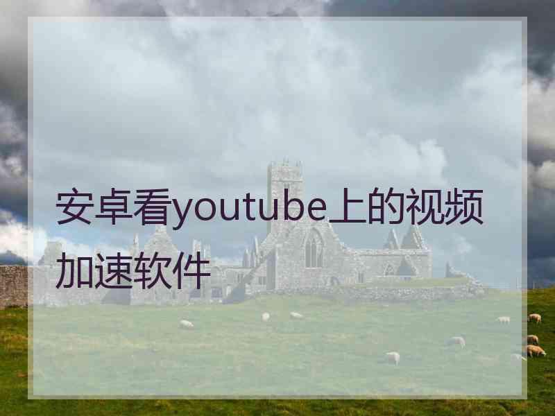 安卓看youtube上的视频加速软件