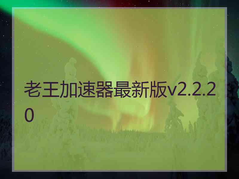 老王加速器最新版v2.2.20